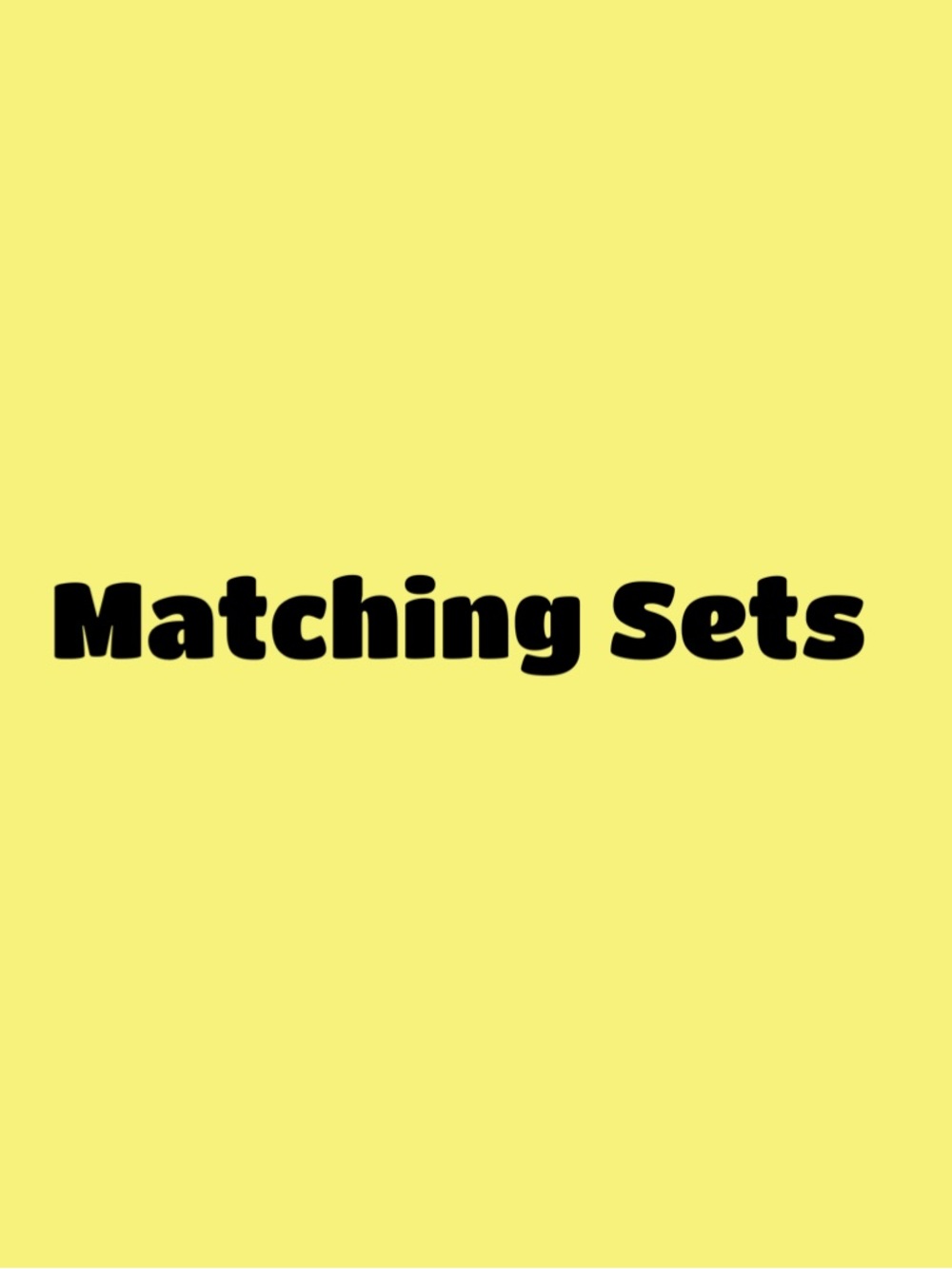 Kids Matching Sets